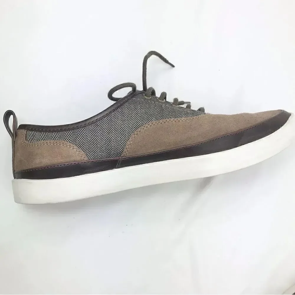 Roberto Vasi Brown Suede and Tweed Lace Up Casual Shoes